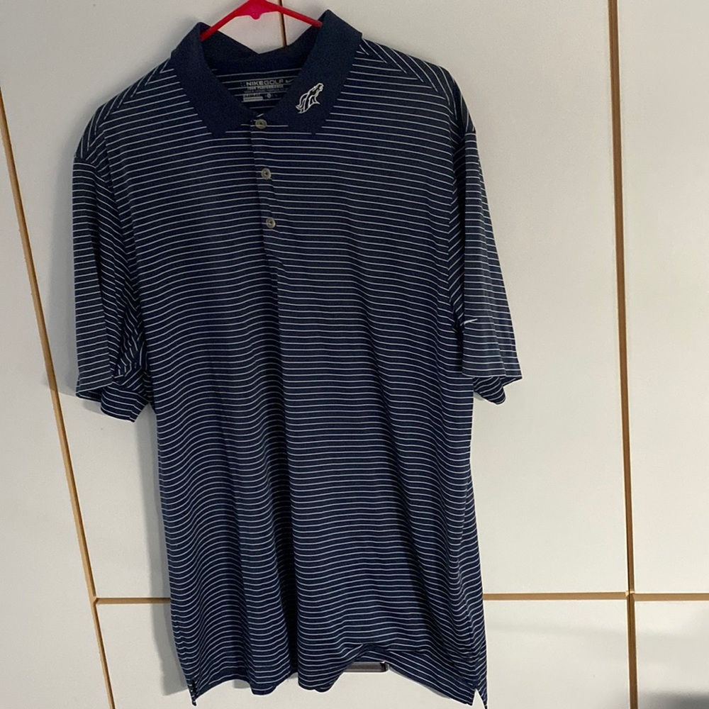 Navy Nike golf shirt